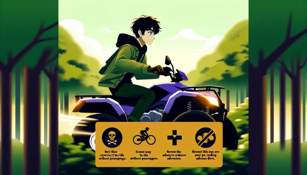 quad biking safety tips Do Not Carry Passengers
