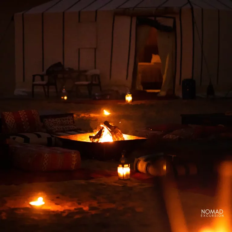 Merzouga Desert luxury camp at night